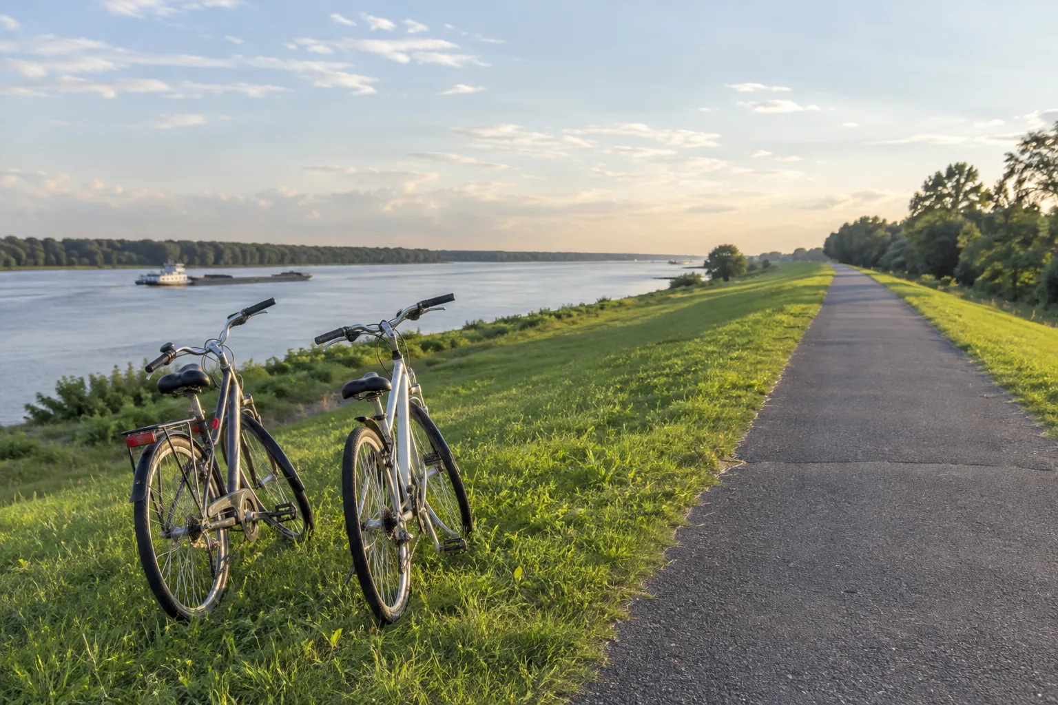 AI-generated representative image of biking trails; not a photograph of Poche.