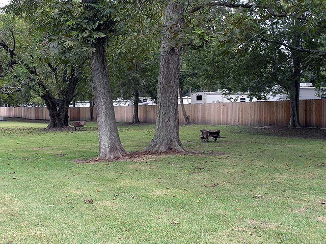 Shaded grounds at Poche Plantation. Property photograph from Poche Plantation’s gallery.